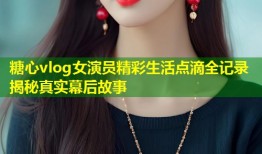 糖心vlog女演员精彩生活点滴全记录揭秘真实幕后故事