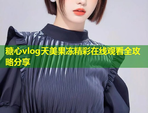 糖心vlog天美果冻精彩在线观看全攻略分享